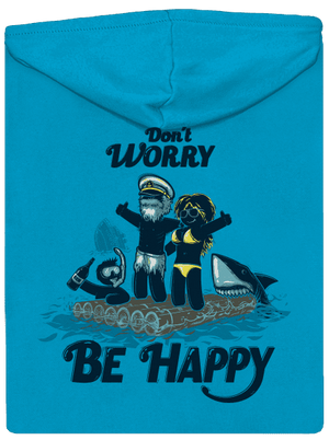 Don't worry dámska mikina na zips Blue Atol