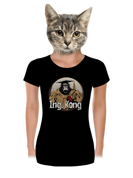 Ing. Kong dámske tričko prémium Black