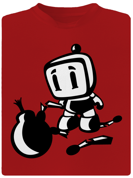 Bomberman pánske športové tričko Red Mal