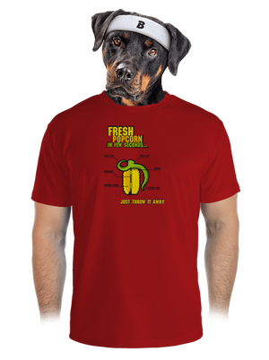 Popcorn grenade pánske športové tričko Red Mal
