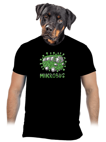 Mikrobus pánske tričko Black