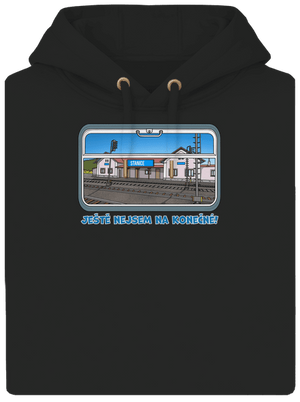 Nie som na konečnej unisex mikina premium Dark Black