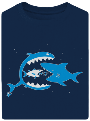 Rybky unisex tričko oversized Midnight Blue