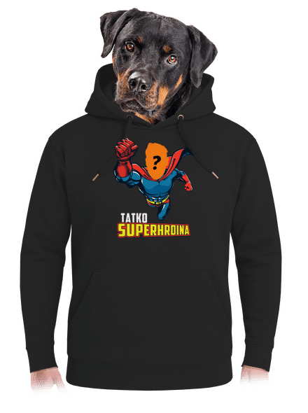 Tatko superhrdina unisex mikina premium Dark Black