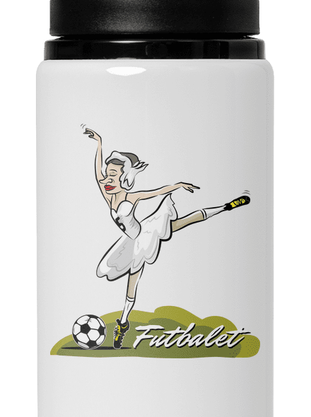 Futbalet flaša na vodu White