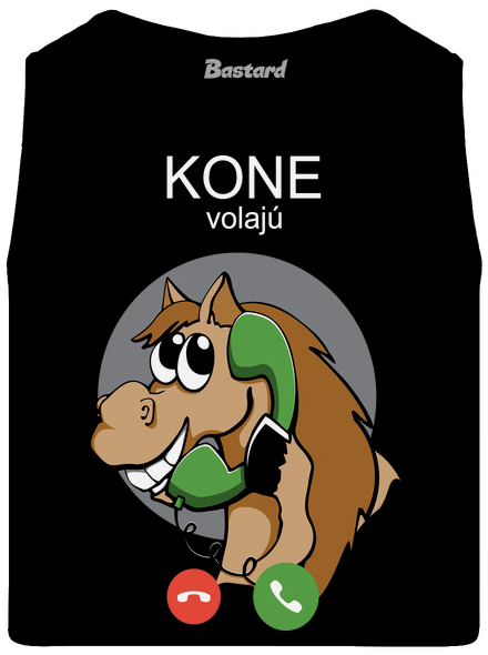Kone volajú pánske tielko Black