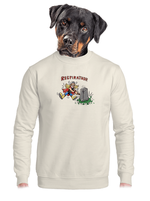 Respirathor unisex mikina bez kapucne Off White