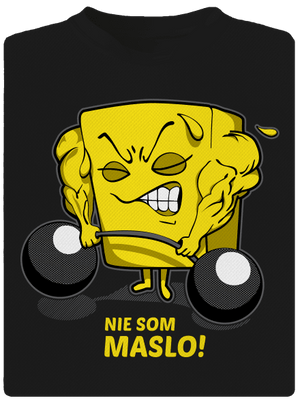Nie som maslo pánske športové tričko Black