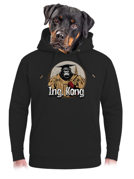 Ing. Kong unisex mikina premium Dark Black