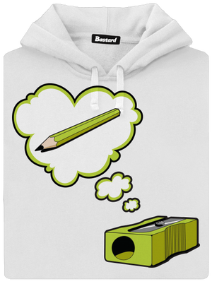 Ceruzka a Strúhatko dámska mikina klokanka White