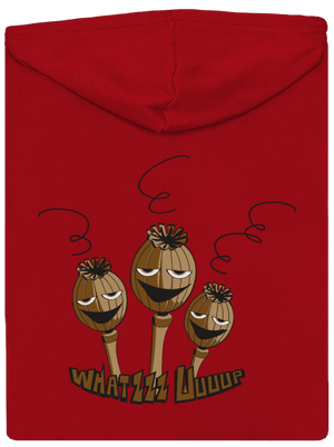 Makovica pánska mikina na zips Red