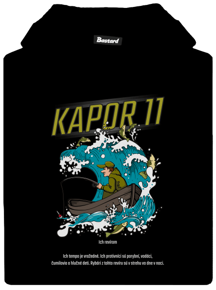 Kapor 11 detská mikina klokanka Black