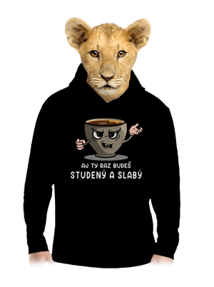 Studená káva detská mikina klokanka Black