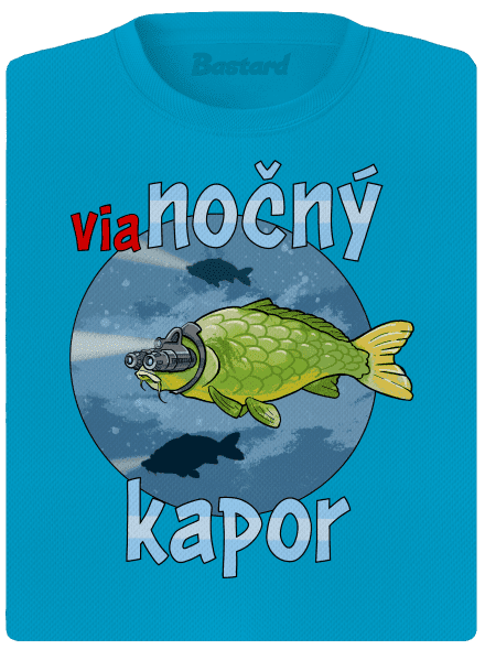 Vianočný kapor dámske športové tričko Blue Atol