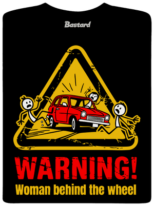 Žena za volantom detské tričko Black