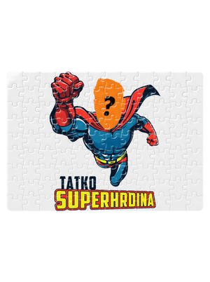 Tatko superhrdina puzzle White
