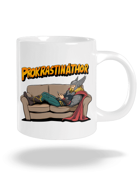 Prokrastináthor veľký hrnček White