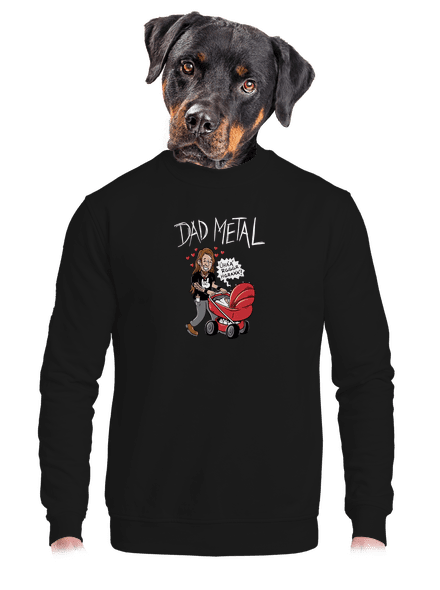 Dad metal unisex mikina bez kapucne Black