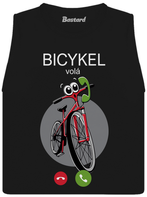 Bicykel volá dámske tielko voľné Black