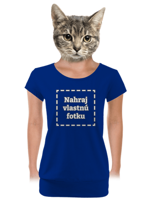 Vlastná potlač dámske tričko s lemom Royal Blue Mal