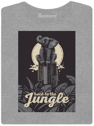 Back to the jungle dámske tričko Dark Gray Melange