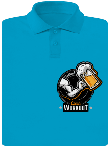 Czech workout pánska polokošeľa Blue Atol