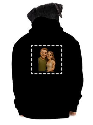 3D plastelína z vlastnej fotky pánska mikina na zips Black
