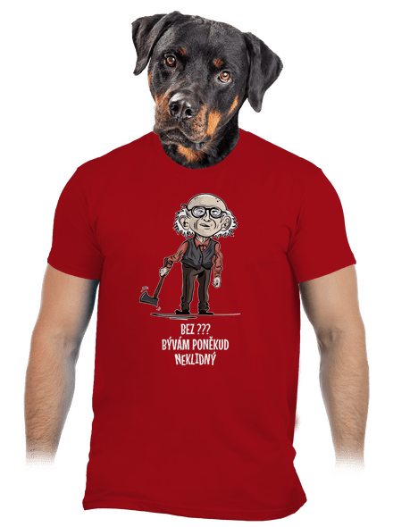 Neklidný - vlastný text pánske tričko Red