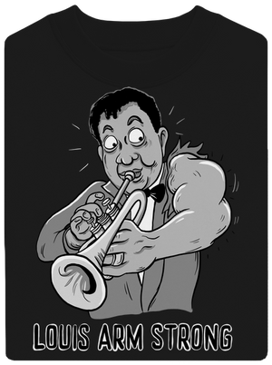 Louis Armstrong unisex mikina bez kapucne Black