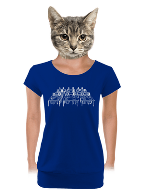 Cimrman: Debil, blbeček dámske tričko s lemom Royal Blue Mal