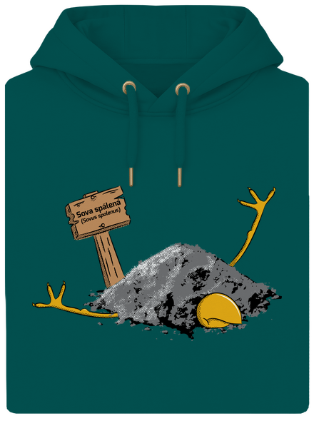 Sova spálená unisex mikina premium Emerald Green