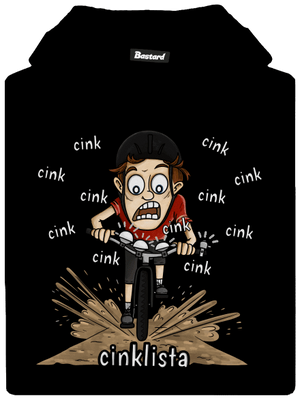 Cinklista detská mikina klokanka Black