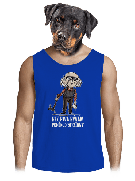 Neklidný bez piva pánske tielko Royal Blue