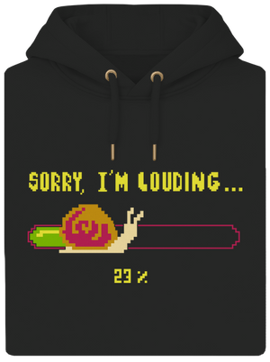 Louding unisex mikina premium Dark Black