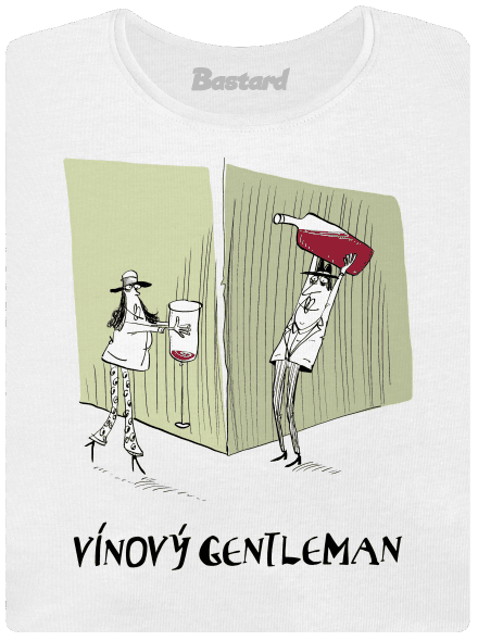 Vínový gentleman  dámske tričko White