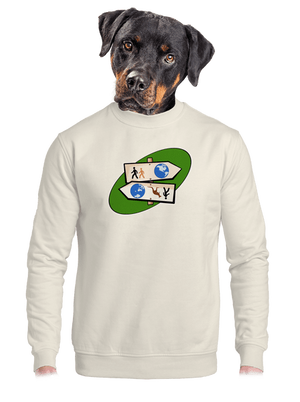 Diaľkový pochod unisex mikina bez kapucne Off White