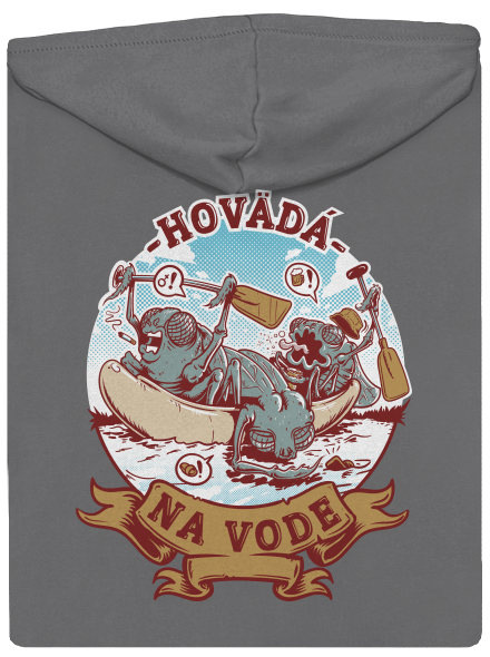 Hovädá na vode dámska mikina na zips Steel Gray