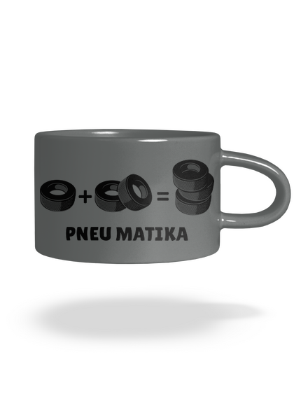 Pneu Matika hrnček makronka Grey Macaron