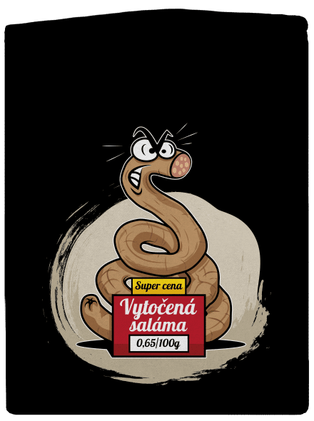 Vytočená saláma dámska mikina na zips Black