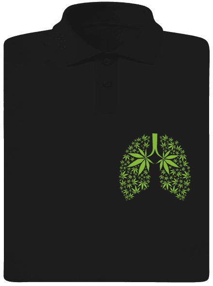 Ganja pľúca pánska polokošeľa Black