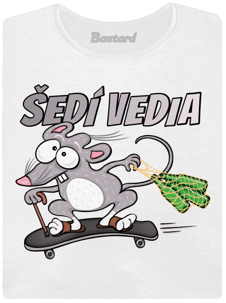 Šedí vedia - myšiak dámske tričko s lemom White
