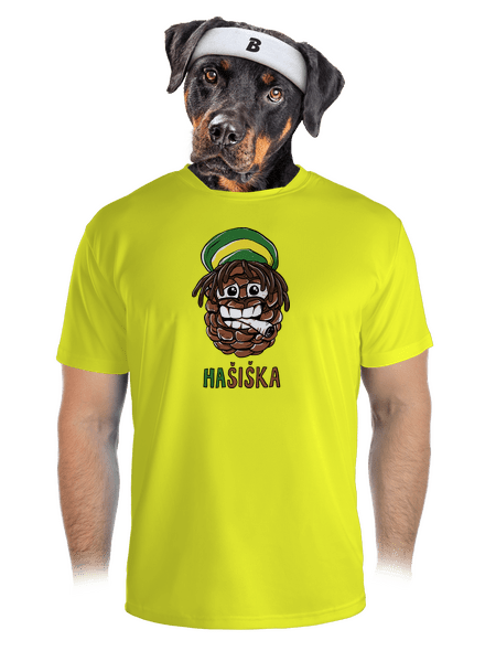 Hašiška pánske športové tričko Neon Yellow