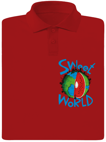 Sweet World pánska polokošeľa Red Mal