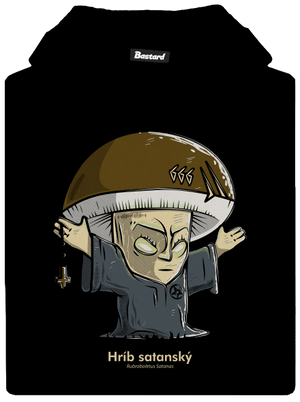 Hríb satanský detská mikina klokanka Black