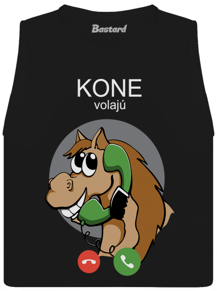 Kone volajú dámske tielko voľné Black