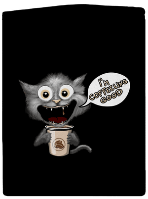 I’m coffeeling good pánska mikina na zips Black