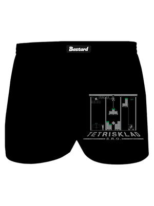 Tetrisklad pánske trenky Black