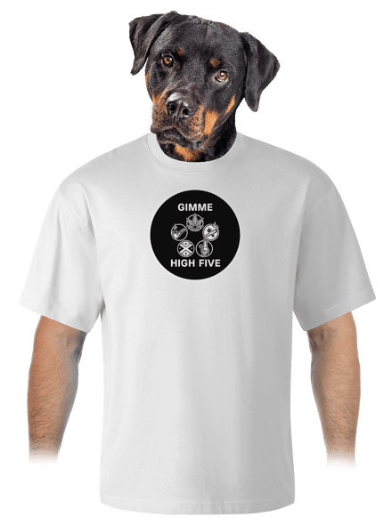 Gimme high five unisex tričko oversized White