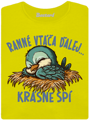 Ranné vtáča spí dámske tričko prémium Lemon