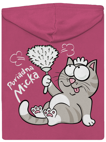 Macko a Micka dámska mikina na zips Magenta